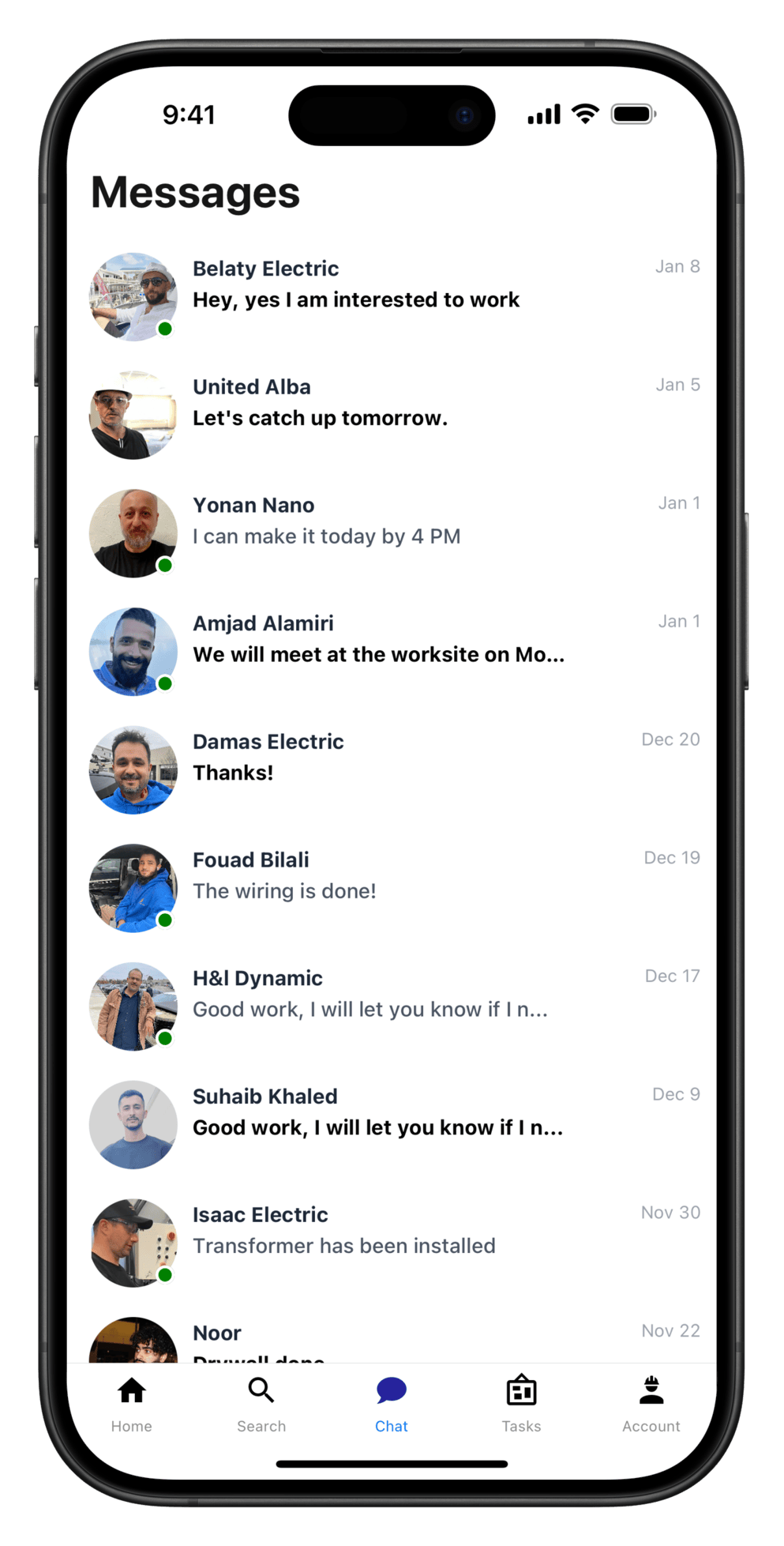 Trades chat